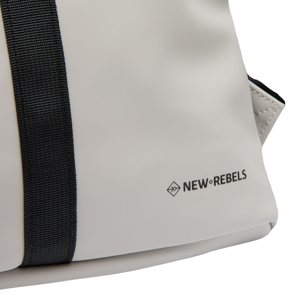 New Rebels ® Mart - Rolltop - Backpack - Water-Repellent - Light Grey - Small II - 27X8X33CM