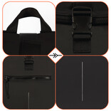 New Rebels New Rebels Mart New York Zwart 21L Rugzak Rolltop Waterafstotend Laptop 15.6"