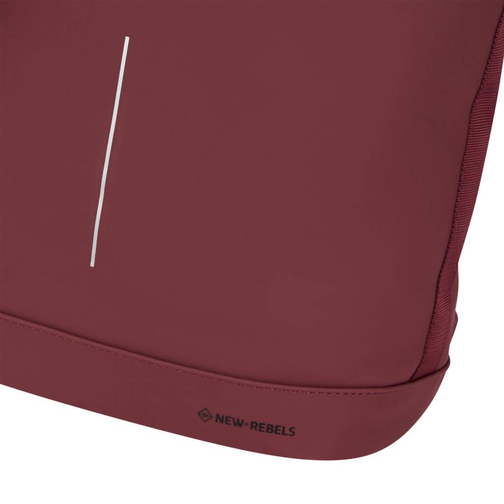 New Rebels New Rebels Bruce New York Burgundy 21L Rolltop Rugzak Waterafstotend Laptop 15.6"