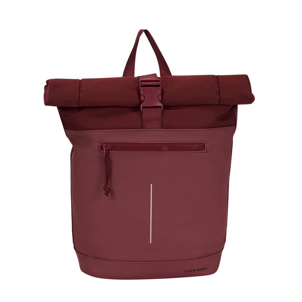 New Rebels New Rebels Bruce New York Burgundy 21L Rolltop Rugzak Waterafstotend Laptop 15.6"