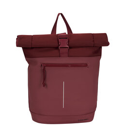 New Rebels New Rebels Bruce New York Burgundy 21L Rolltop Backpack Water Repellent 15.6"