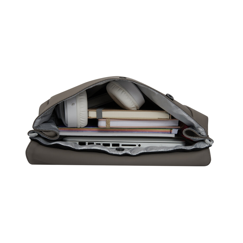 New Rebels New Rebels Omar Lincoln Taupe 17L Backpack with Flap Water Repellent Laptop 15.6"