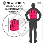 New Rebels Mart Chicago Neon Roze 18L Rugzak Waterafstotend