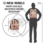 New Rebels New Rebels Mart Chicago Altrosa 17L Rucksack Wasserabweisend Laptop 13"