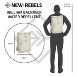 New Rebels New Rebels William Baltimore Beige 13L Rolltop Rugzak Waterafstotend Laptop 14" New Rebels New Rebels William Baltimore Beige 13L Rolltop Rugzak Waterafstotend Laptop 14"
