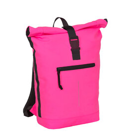 Mart New York Pink Neon 19L Rugtas Rolltop Waterafstotend Laptop 15.6