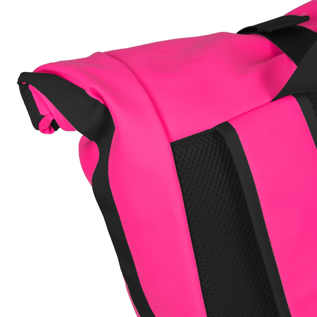 New Rebels Mart New York Neon Rosa 19L Rucksack Rolltop Wasserabweisend Laptop 15.6