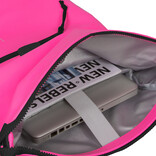 New Rebels Mart New York Neon Rosa 19L Rucksack Rolltop Wasserabweisend Laptop 15.6