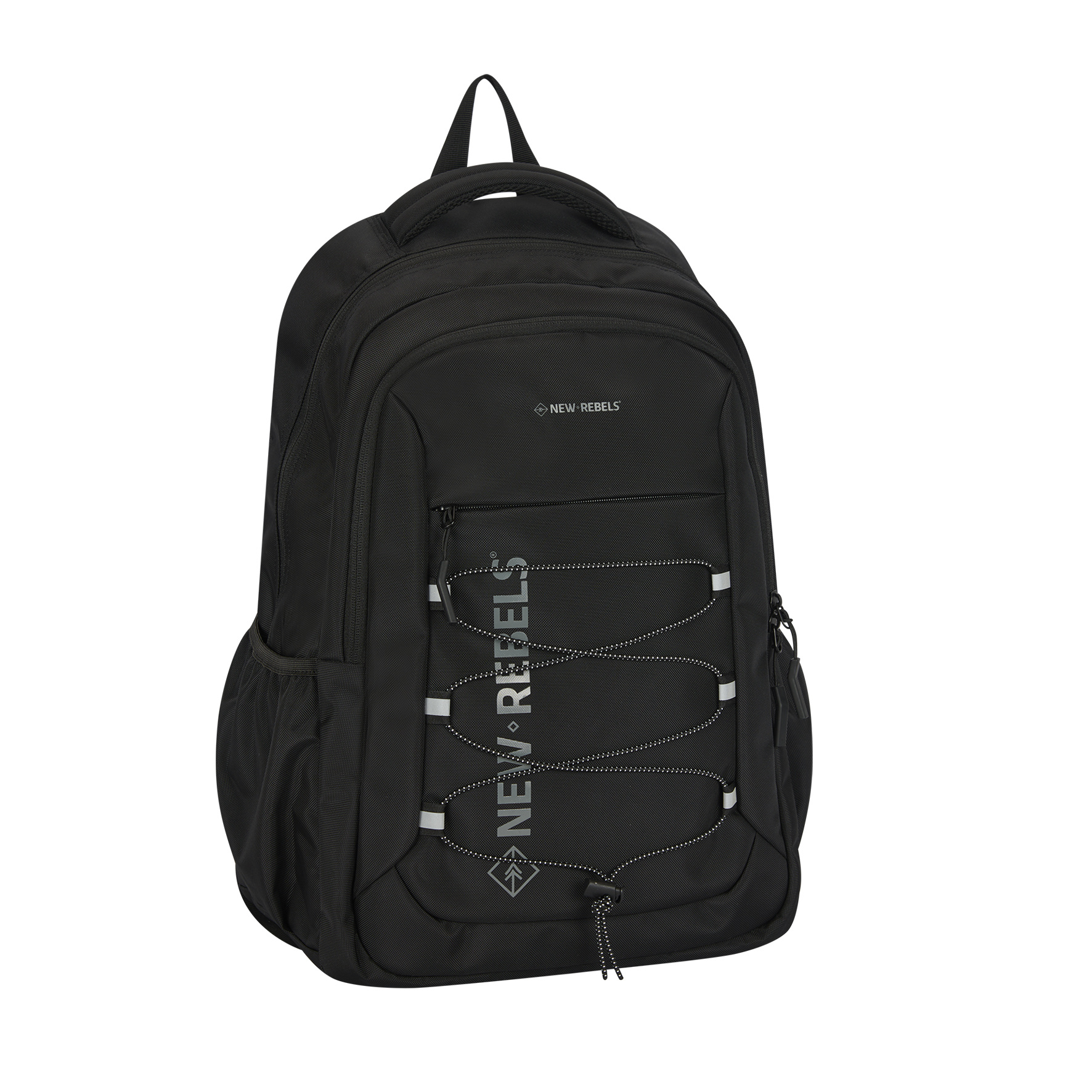 New Rebels Vince Leander Black 27L Backpack Water Repellent Laptop
