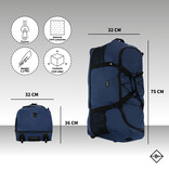 New Rebels New Rebels Nevada Newark Shade Blau 110L Rollbarer Trolley Reisetasche Wasserabweisend