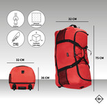 New Rebels New Rebels Nevada Newark Red 110L Rollable Trolley Weekend Bag Water Repellent