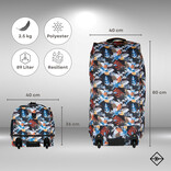 New Rebels New Rebels Cranford Newark Flower oprolbare reistas met 2 wielen - 110L vergrootbare tas met handgrepen en ritssluiting - lichtgewicht