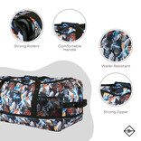New Rebels New Rebels Cranford Newark Flower roll-up travel bag with 2 wheels - 110L expandable bag with handles and zipper closure - lightweight