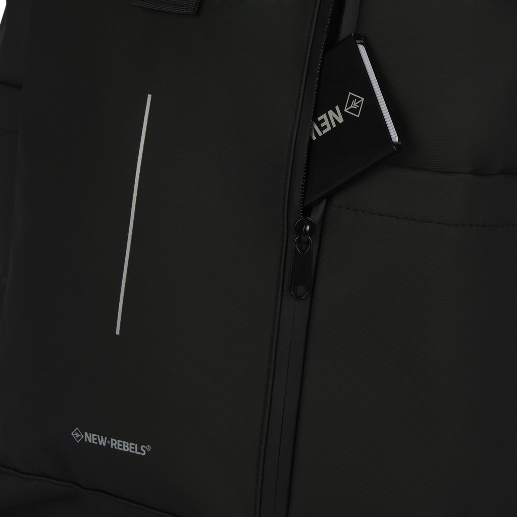 New Rebels New Rebels Taunton Arcadia Black 18L Rolltop Backpack Water Repellent Laptop 15.6"