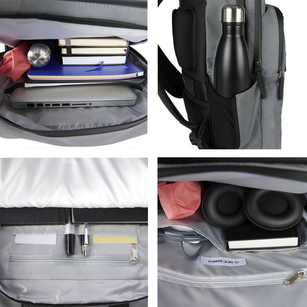 New Rebels New Rebels Reflect Milwaukee Silber 19L Rucksack Wasserabweisend Laptop 15.6"