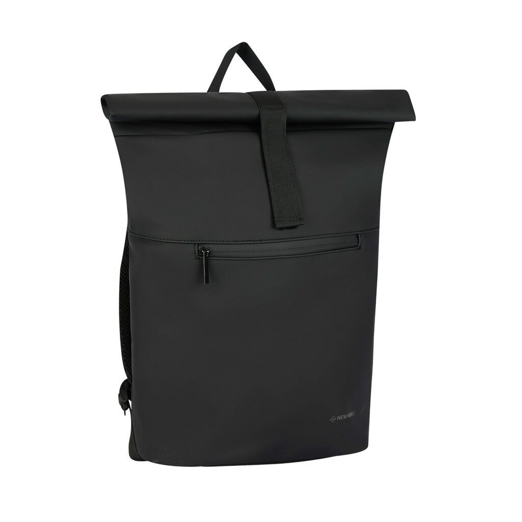 New Rebels New Rebels Omar Montgomery Zwart 15L Rolltop Rugzak Waterafstotend Laptop 15.6"