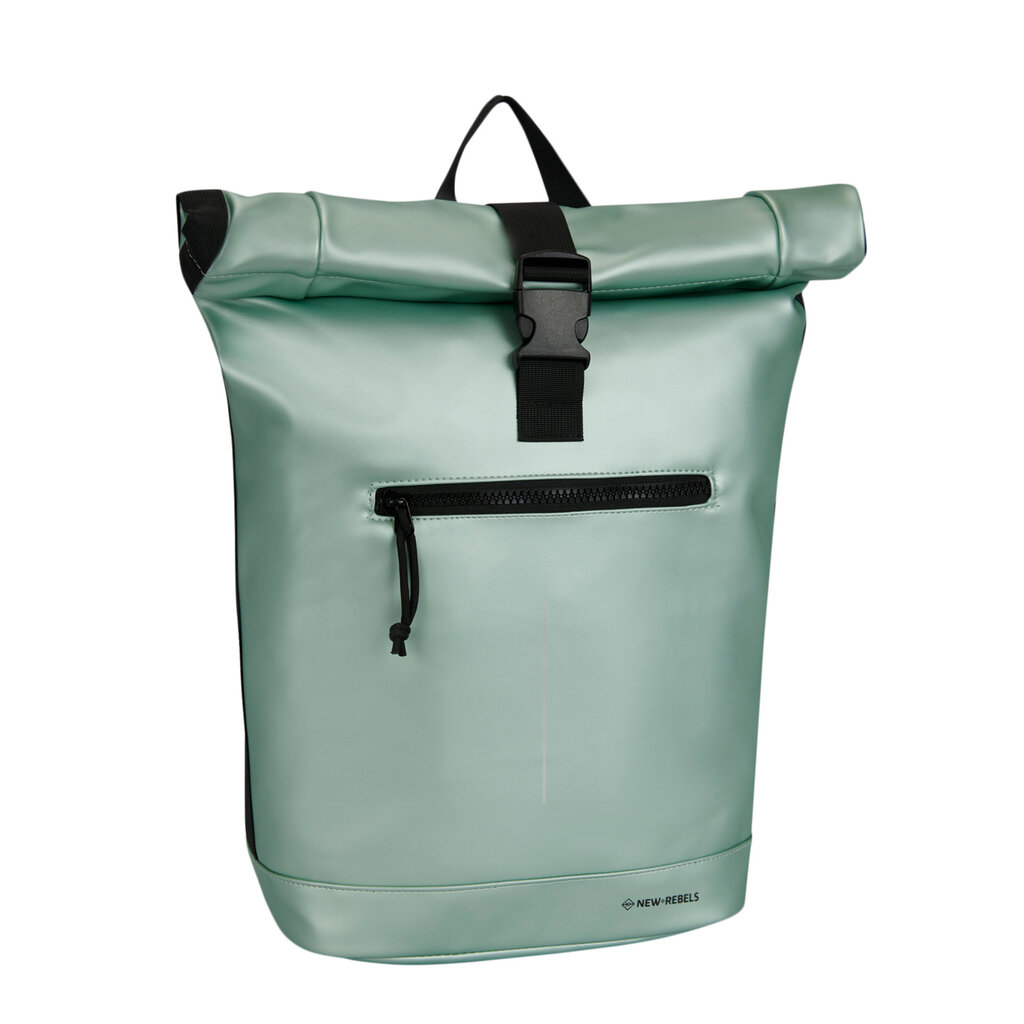 New Rebels New Rebels Mart New York Metallic Lichtgroen 21L Rugtas Rolltop Waterafstotend Laptop 15.6"