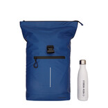 New Rebels Hugo New York 17L Waterdichte Rolltop Rugtas Blauw