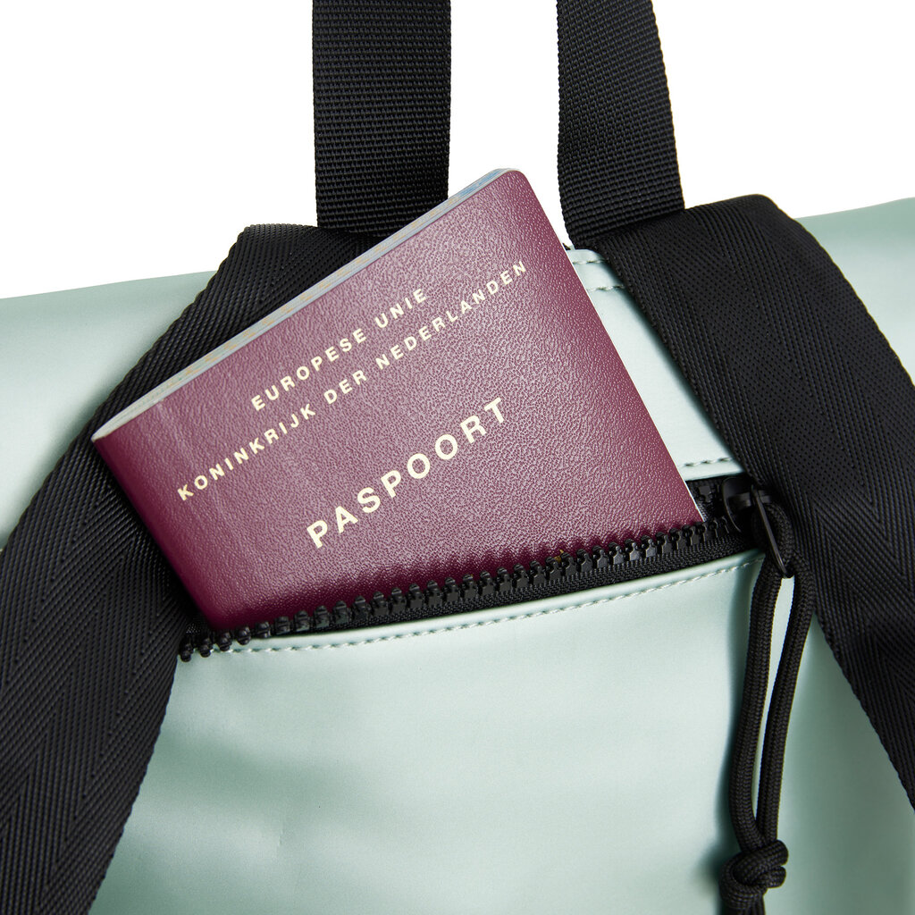 New Rebels New Rebels Mart Los Angeles Metallic Hellgrün 7L Rolltop Rucksack Wasserabweisend