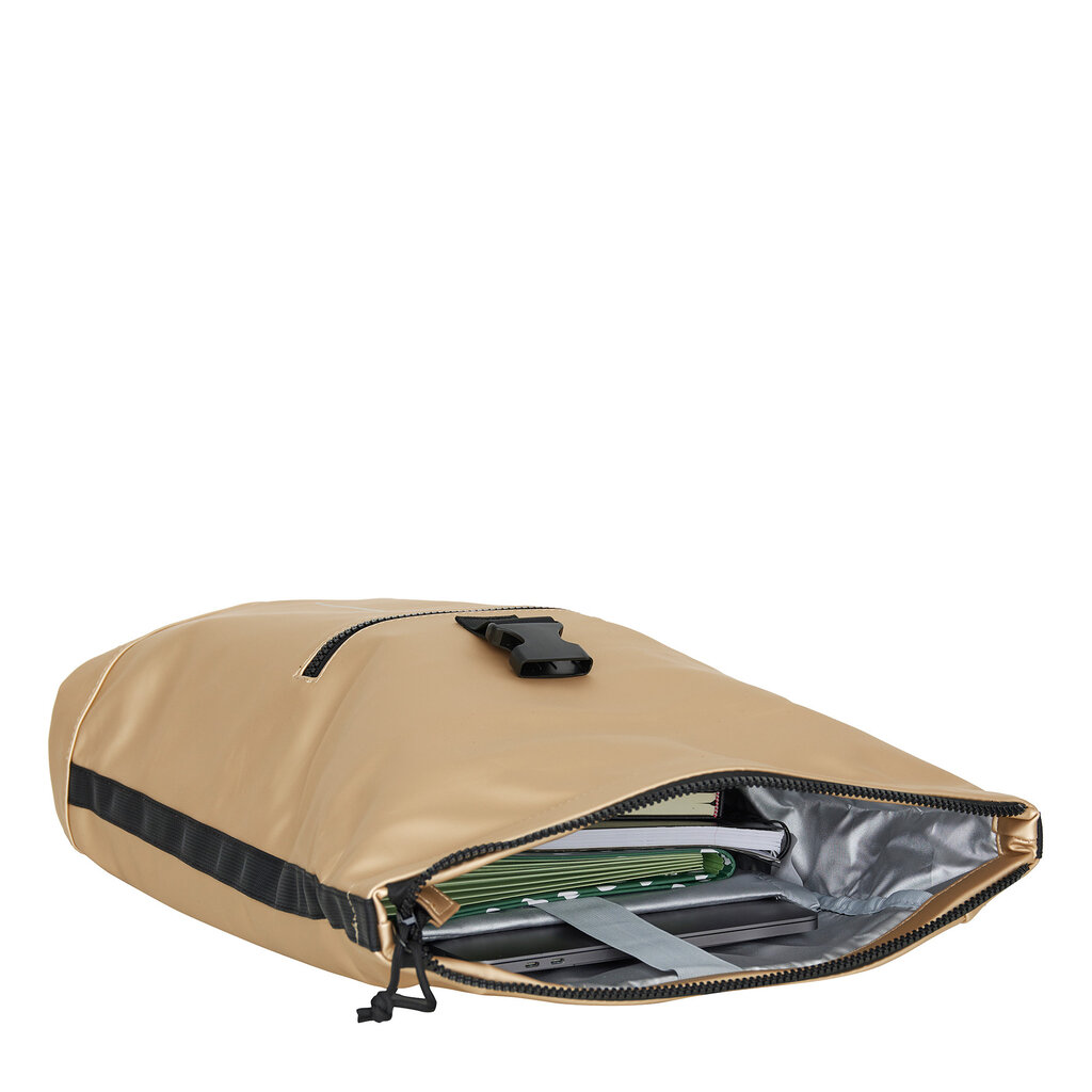 New Rebels New Rebels Mart New York Metallic Goud 21L Rugzak Rolltop Waterafstotend Laptop 15.6"