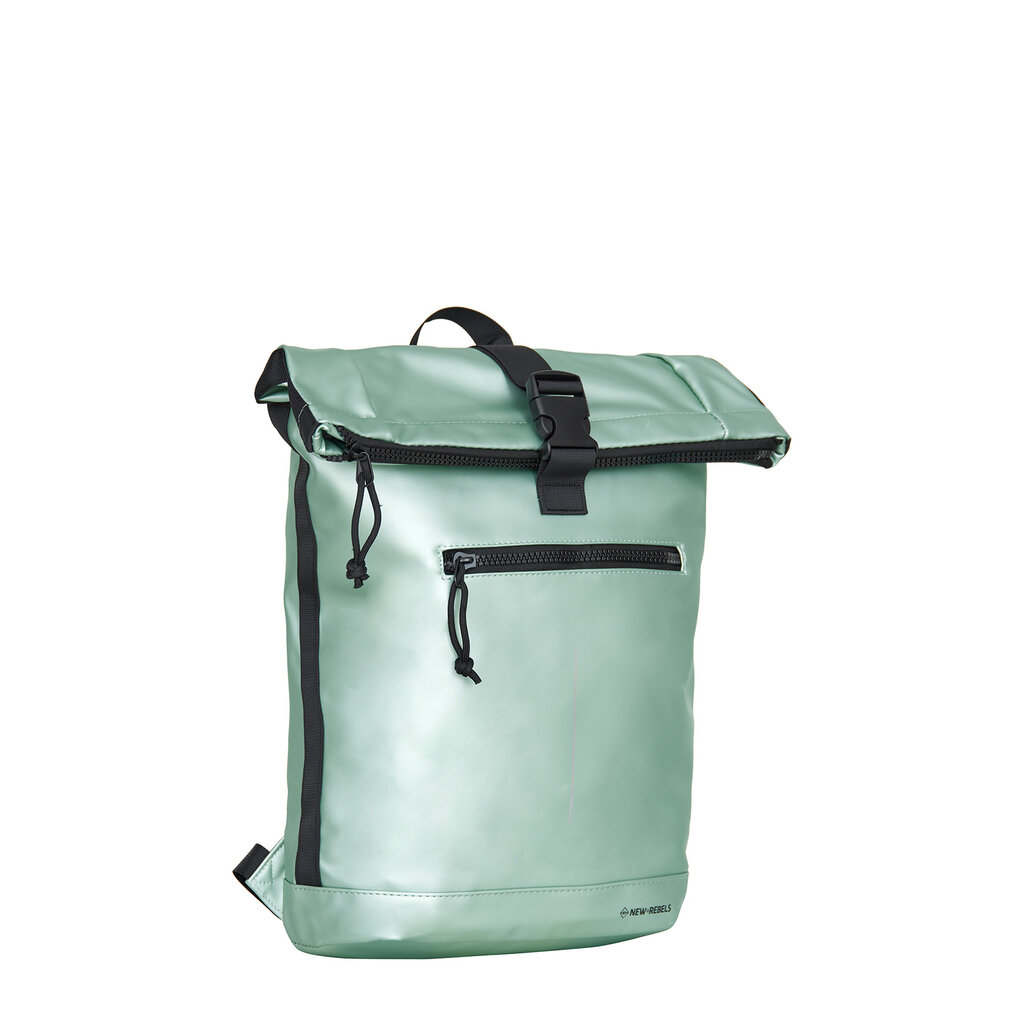 New Rebels New Rebels Mart New York Metallic Hellgrün 21L Rucksack Rolltop Wasserabweisend Laptop 15.6"