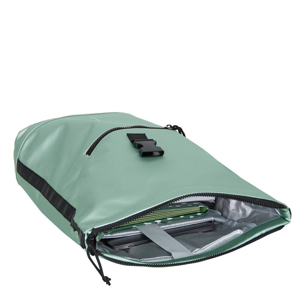 New Rebels New Rebels Mart New York Metallic Hellgrün 21L Rucksack Rolltop Wasserabweisend Laptop 15.6"