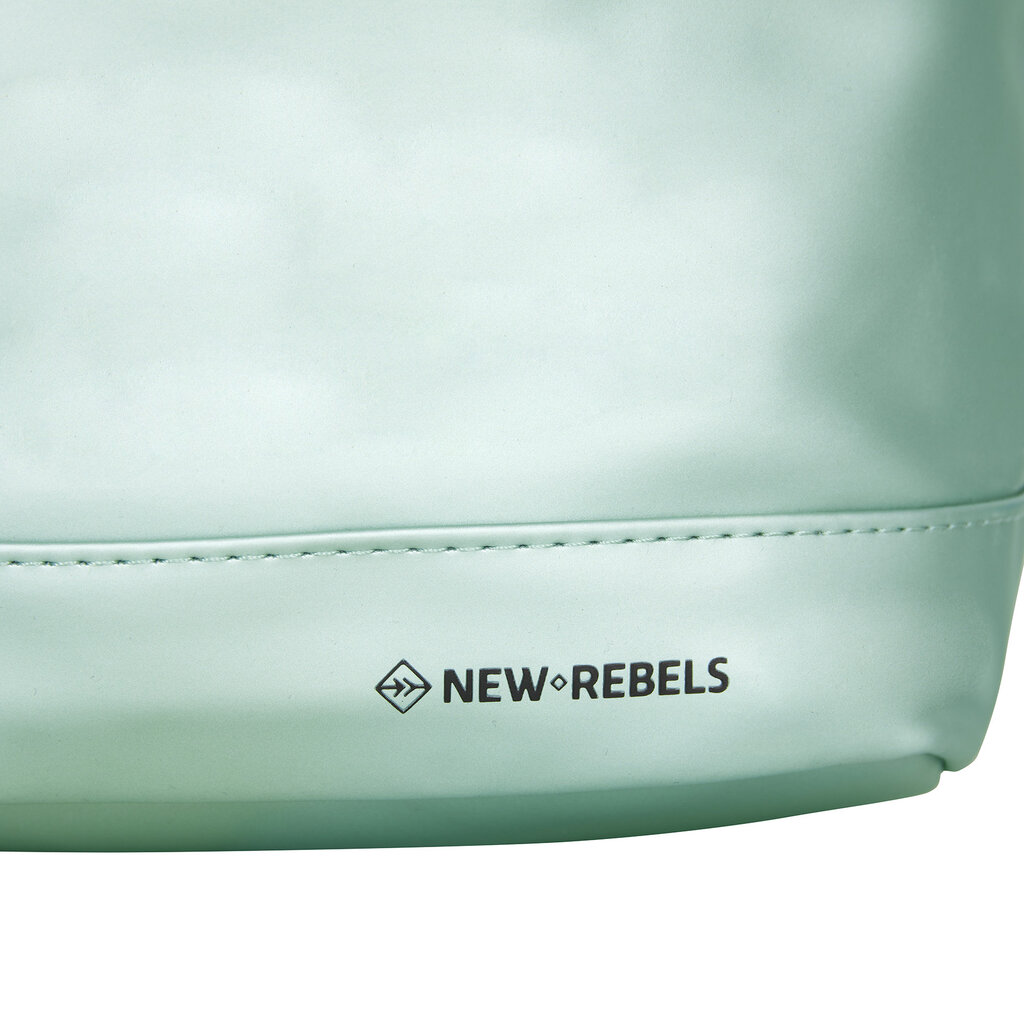 New Rebels Mart New York Metallic Hellgrün 21L Rucksack Rolltop Wasserabweisend Laptop 15.6"