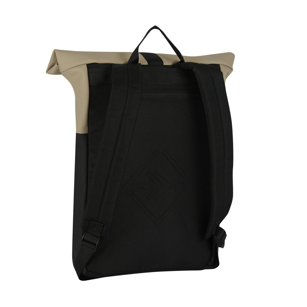 New Rebels New Rebels Fane Montgomery Zwart 15L Rolltop Rugzak Waterafstotend Laptop 15.6"