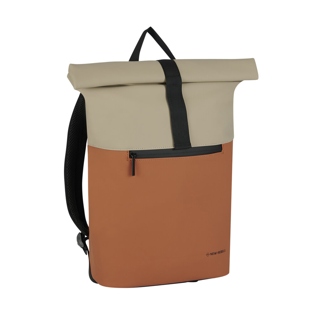 New Rebels New Rebels Fane Montgomery Oranje 15L Rolltop Rugzak Waterafstotend Laptop 15.6"