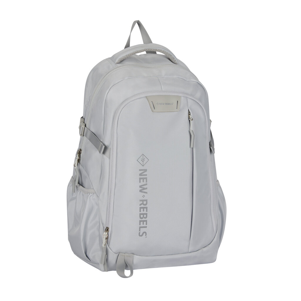 New Rebels Vince Gilbert Light Grey 27L Backpack Water Repellent Laptop 15.6"
