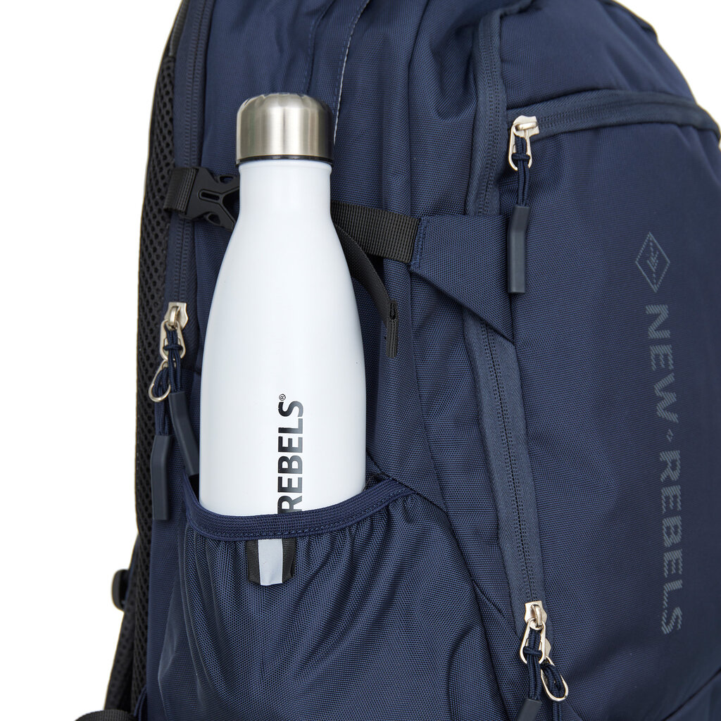 New Rebels New Rebels Vince Baldwin Navy Blauw 33L Rugtas Waterafstotend Laptop 15.6"