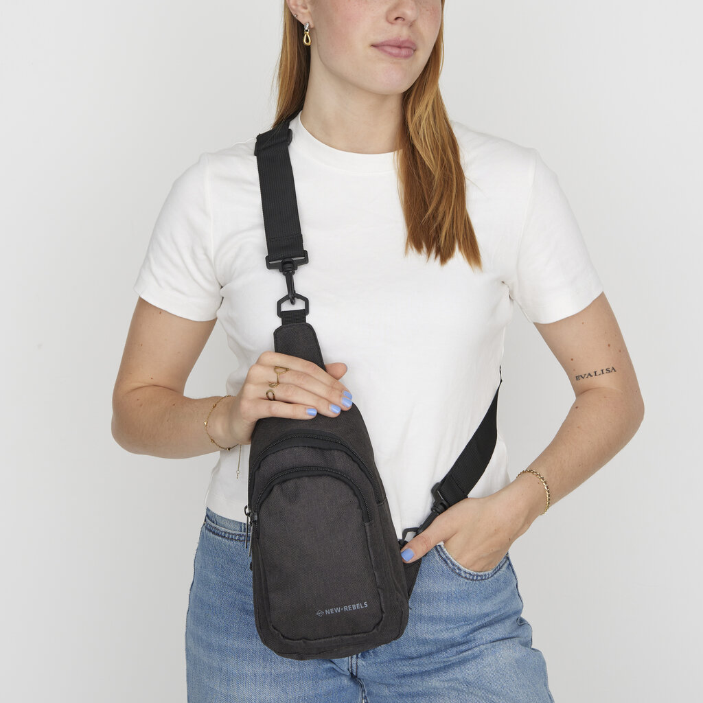 New Rebels Heaven Mankato Black Crossbody Bag