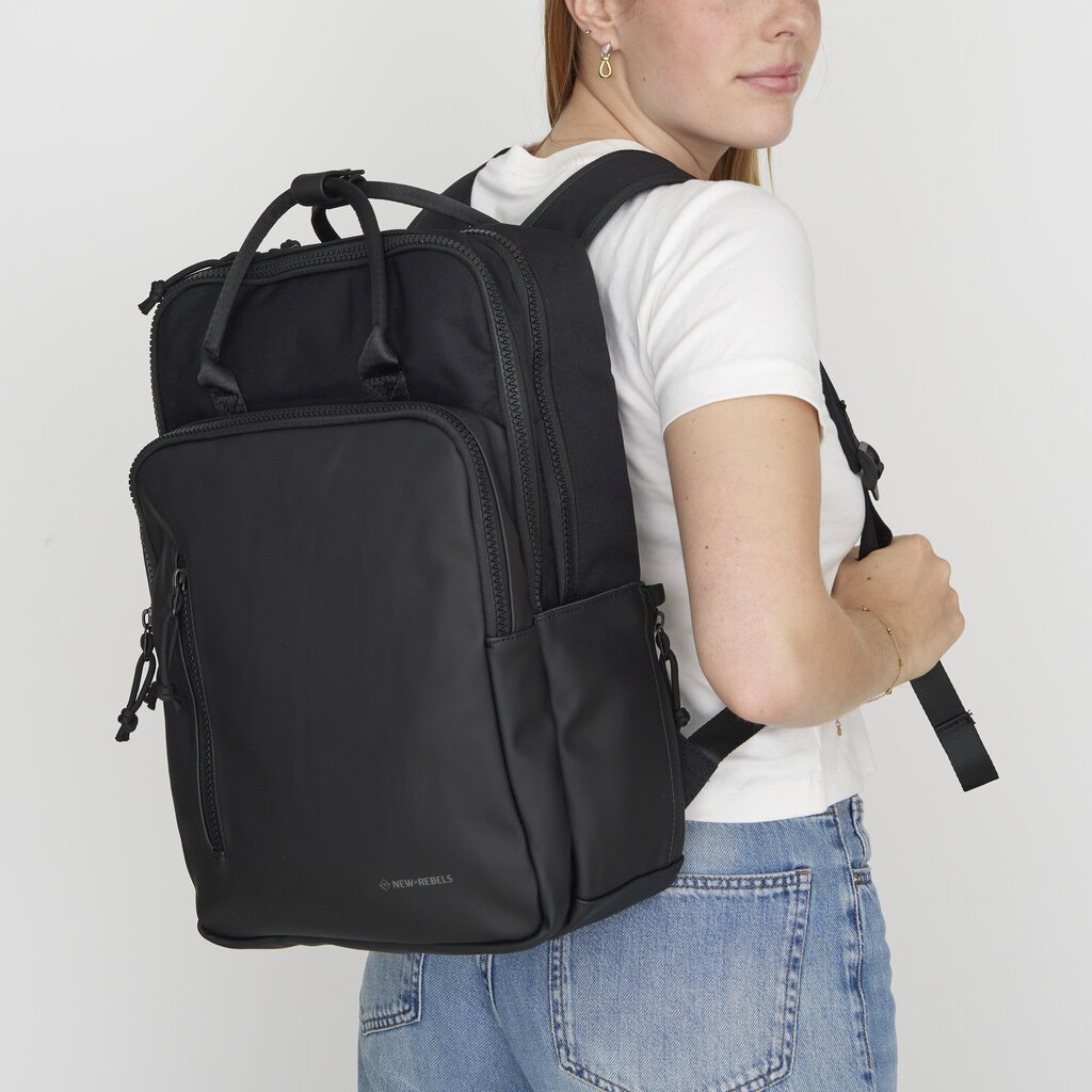 New Rebels New Rebels Bruce Milwaukee Schwarz 18L Rucksack Wasserabweisend Laptop 15.6"