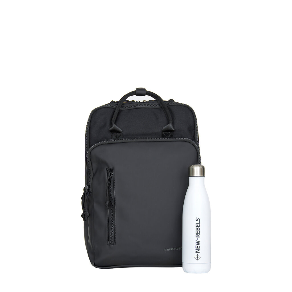 New Rebels New Rebels Bruce Milwaukee 18L Laptoptas Werktas Schooltas 15,6 '' Zwart