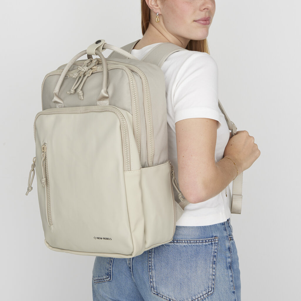 New Rebels Bruce - Milwaukee Rugtas Beige 18L Laptoptas 15,6''