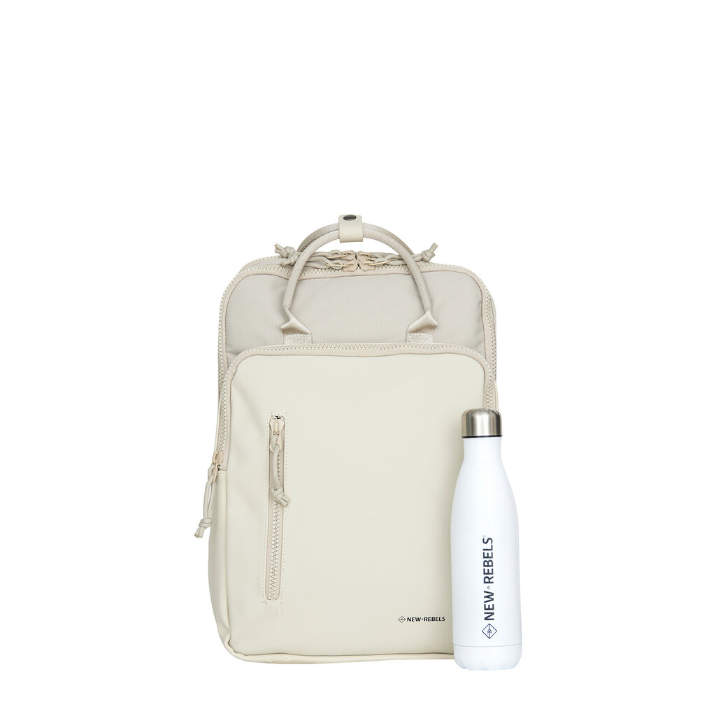 New Rebels New Rebels Bruce Milwaukee Beige18L Backpack Water Repellent Laptop 15.6"