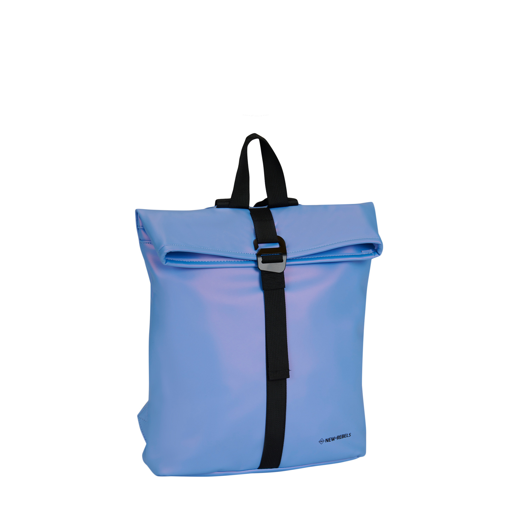 New Rebels Mart Los Angeles Metallic Lichtpaars Mini 7L Rolltop Rugzak Waterafstotend