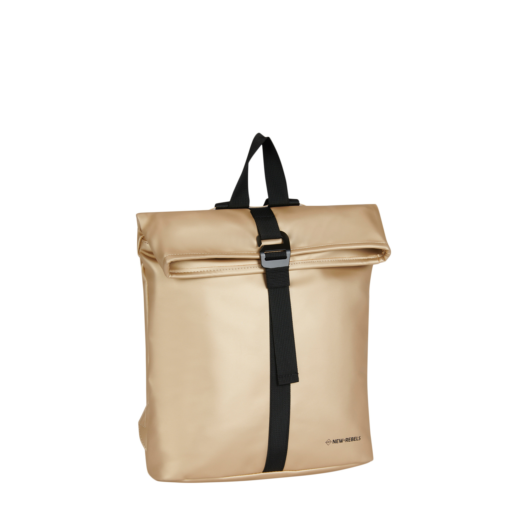 New Rebels Mart Los Angeles Metallic Goud Mini 7L Rolltop Rugzak Waterafstotend