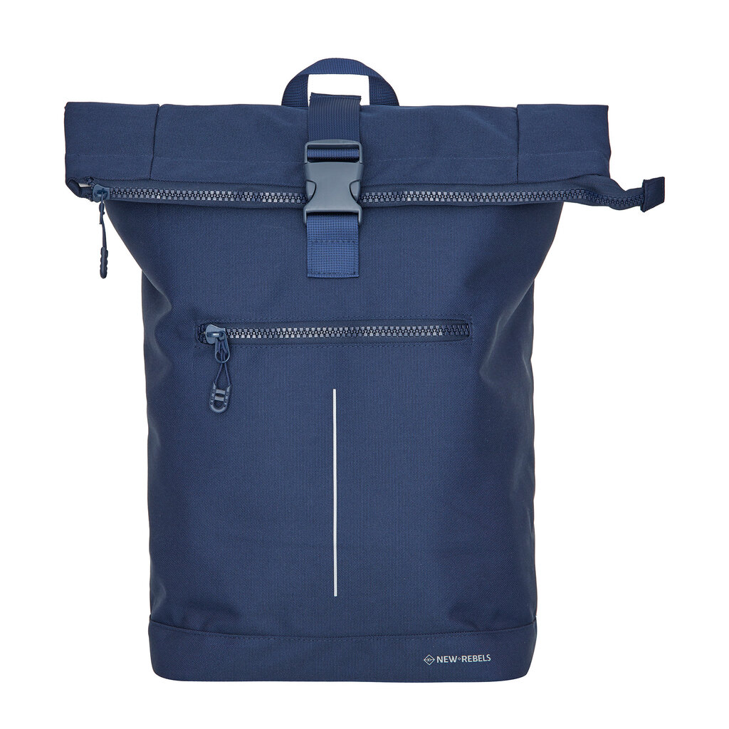 New Rebels New Rebels Valor New York Navy blauw 21L Rugtas Rolltop Waterafstotend Laptop 15.6"