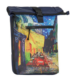 New Rebels New Rebels Mart Art - New York Cafe at Night Rolltop Backpack 21L