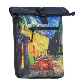 New Rebels Mart Art - New York Cafe at Night Rolltop Rucksack 21L