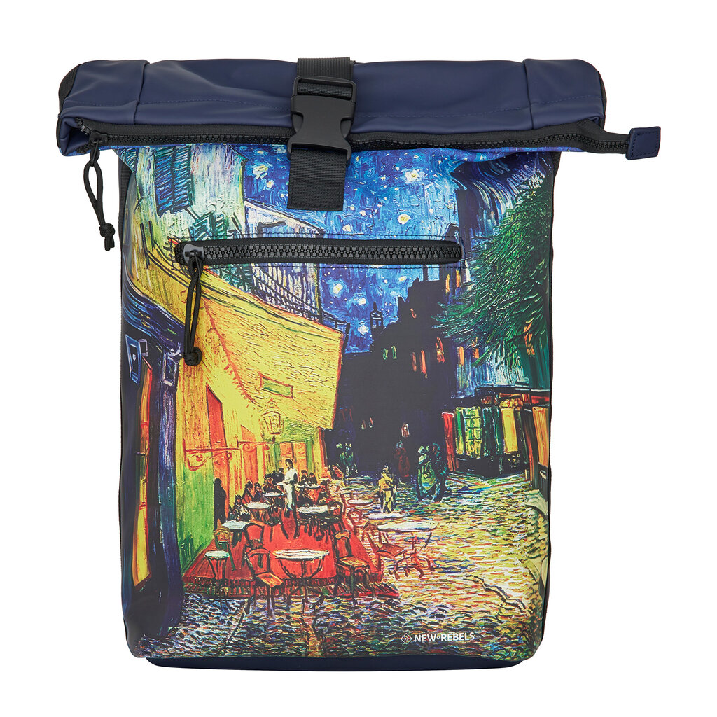 New Rebels New Rebels Mart Art - New York Cafe at Night Rolltop Backpack 21L
