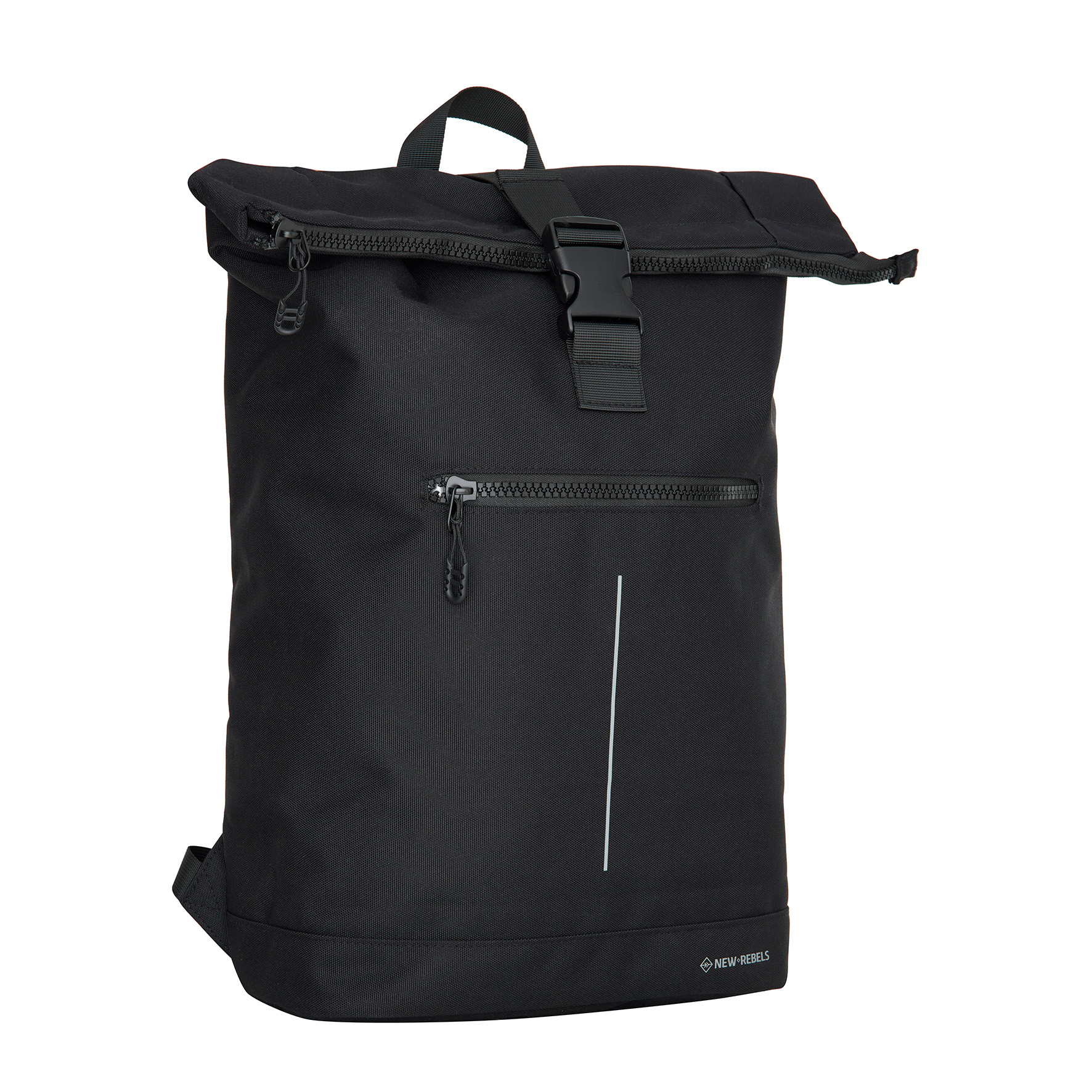 New Rebels Valor New York Zwart 21L Rugtas Rolltop Waterafstotend Laptop 15.6