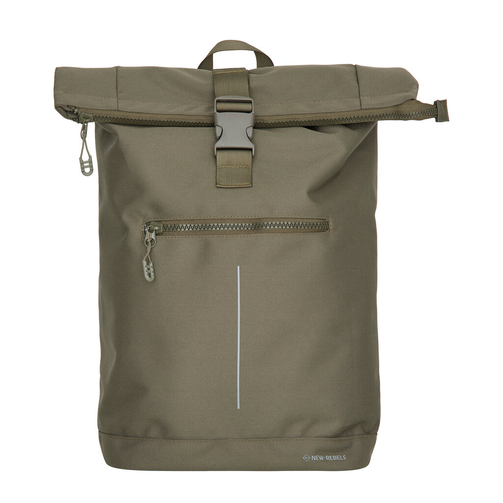 New Rebels New Rebels Valor New York Olive 21L Backpack Rolltop Water Repellent Laptop 15.6"
