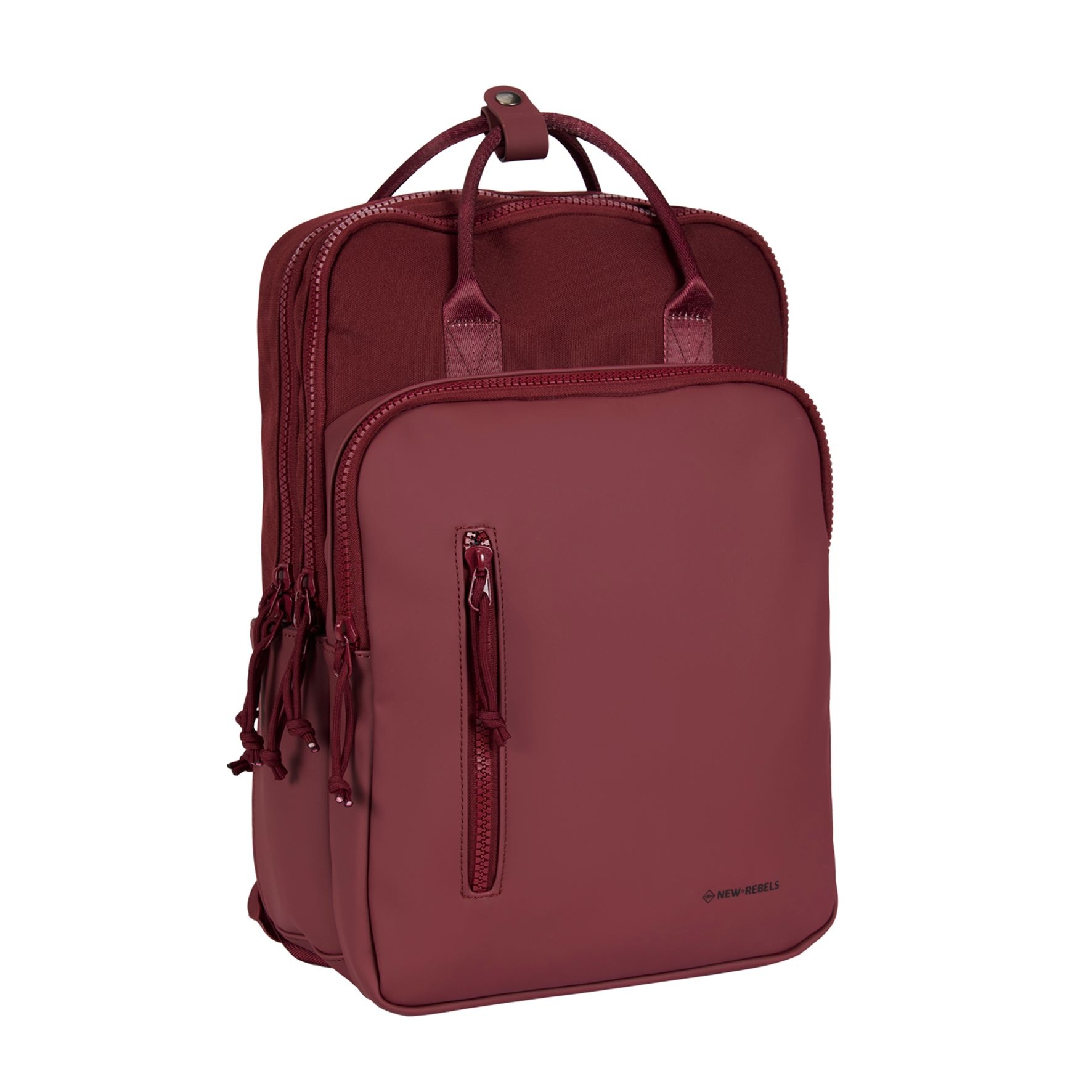 New Rebels Bruce Milwaukee Burgundy 18L Rugzak Waterafstotend Laptop 15.6