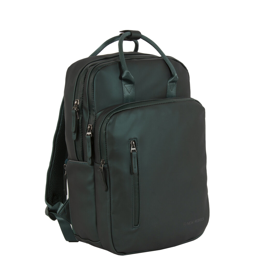 New Rebels New Rebels William Milwaukee Metallic Groen 18L Rugzak Waterafstotend Laptop 15.6"