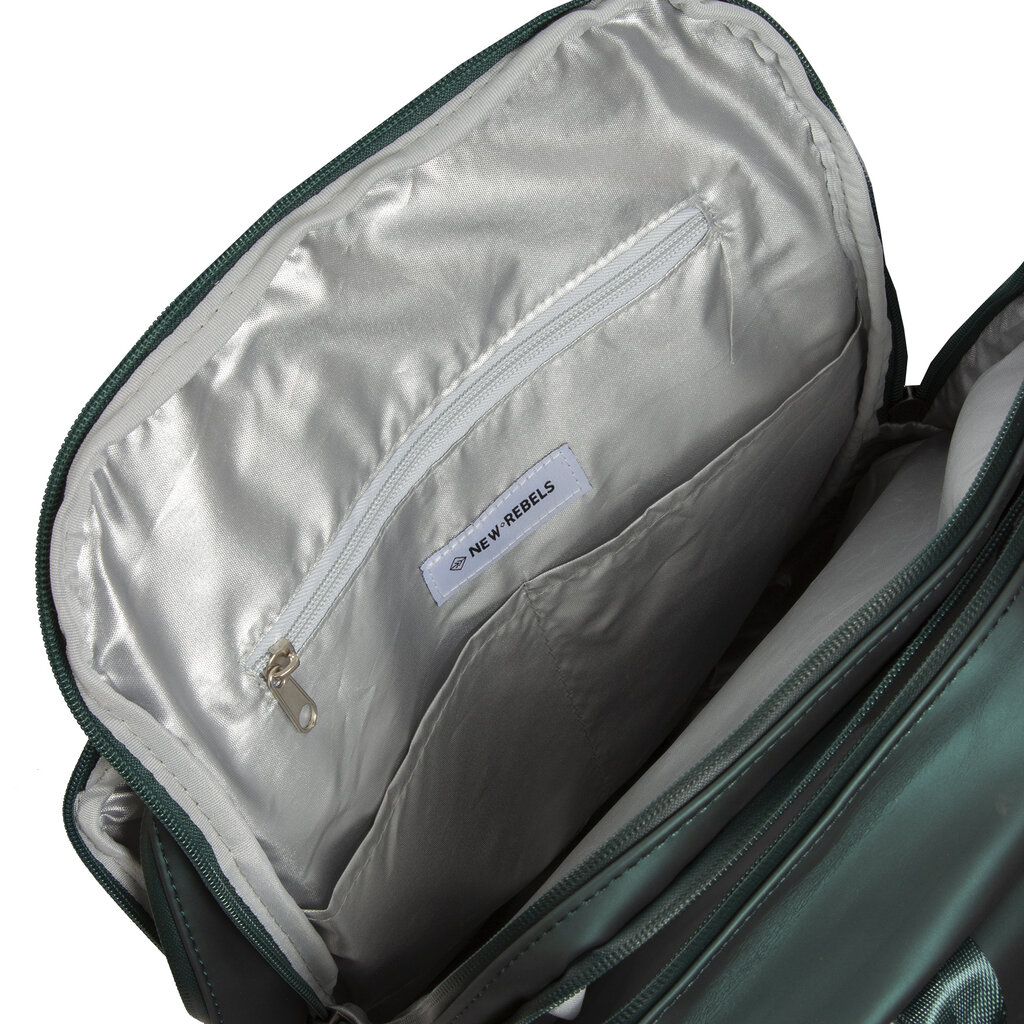 New Rebels New Rebels William Milwaukee Metallic Groen 18L Rugzak Waterafstotend Laptop 15.6"