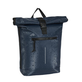 New Rebels New York Droplets Rolltop Rucksack Marineblau Wasserabweisend 21 Liter Laptopfach