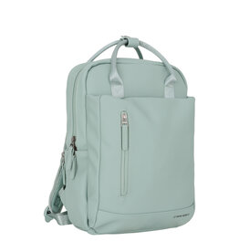 New Rebels New Rebels Harper Miami Rugzak 9L Waterafstotende Laptop Rugtas 13 inch Schooltas en Werktas van PU Comfortabel Salie Green