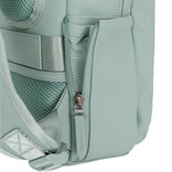 New Rebels New Rebels Harper Miami Rugzak 9L Waterafstotende Laptop Rugtas 13 inch Schooltas en Werktas van PU Comfortabel Salie Green